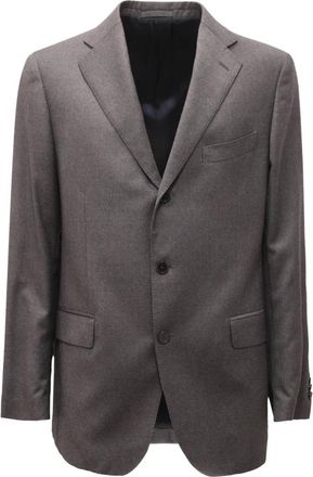 Lardini Heren, Jassen, Grijs, Maat: 2XL Wol