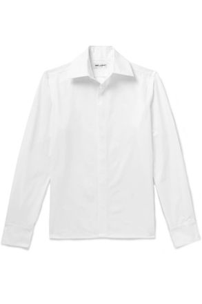 Saint Laurent Logo-Embroidered Cotton Shirt
