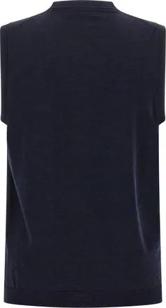 Zanone Flexwool Wool Vest - Navy