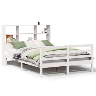 Berkfield Home Bookcase Bed without Mattress White 160x200 cm Solid Wood Pine