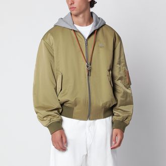 Loewe Bomber verde kaki in tessuto tecnico