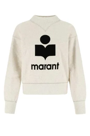 Isabel Marant Melange Sand Cotton Blend Moby Sweatshirt