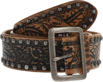 Dsquared2 Brown Flower Fever Embellished Belt