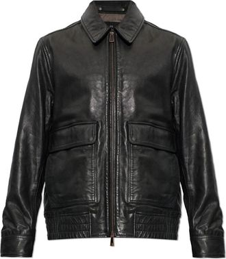 Paul Smith Vintage-stijl leren jas - Heren - Leren en Su&egrave;de Jassen - Bruin - L - Leer - Jassen