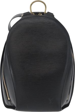 Louis Vuitton Mabillon Backpack Epi Leather Black Leather Backpack Bag (Pre-Owned)