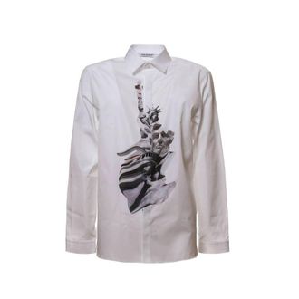 Neil Barrett White Cotton Dress Mens Shirt