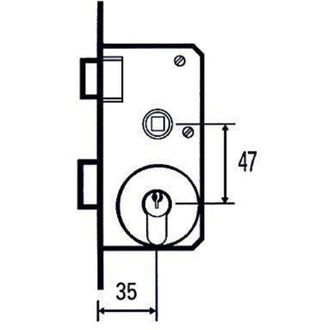 MCM Cerradura Embutir Mcm 1501-2p 45