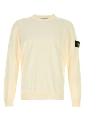 Stone Island Ivory Wool Sweater