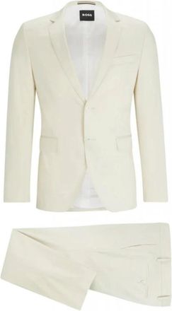 HUGO BOSS Single Breasted Suit - Heren - Business pakken - Beige - L - Kostuums