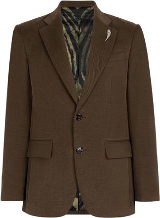 Roberto Cavalli Tiger Tooth Cotton Blazer Jacket, Brand Size 56 ( US Size 46 )