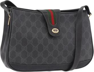 Gucci Pre-owned Vintage Shoulder Bag - Dames - Vintage Schoudertas - Zwart - ONE Size - Leer - Vintage