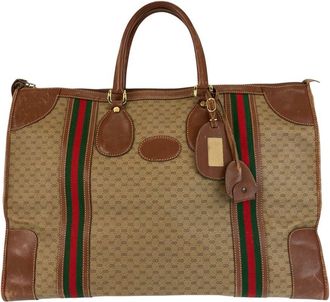 Gucci Vintage Micro Gg Supreme Boston Bag (Authentic Pre-Loved)