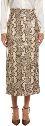 Bardot Erica Faux Snakeskin Skirt