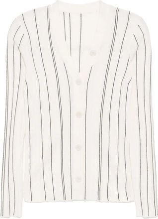 Less Cardigan a righe - Bianco