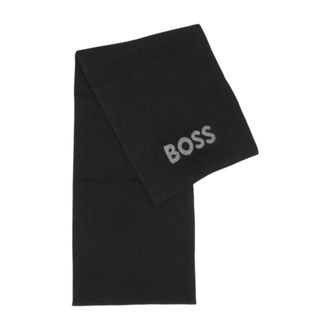 HUGO BOSS Hugo, Winter Scarves, male, Black, Size: ONE SIZE The Boss Printed Wool-Blend Scarf