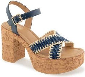 Kensie Sanya Sandal in Navy at Nordstrom Rack, Size 6.5