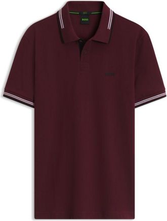 BOSS Slim-fit polo shirt with contrast-stripe details
