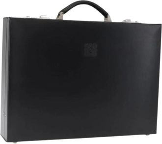 Loewe Pre-owned Handbags, female, Black, Size: ONE SIZE Pre-owned Leather Handbag