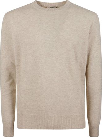 Altea Round Neck Ribbed Pure Cashmere Sweater