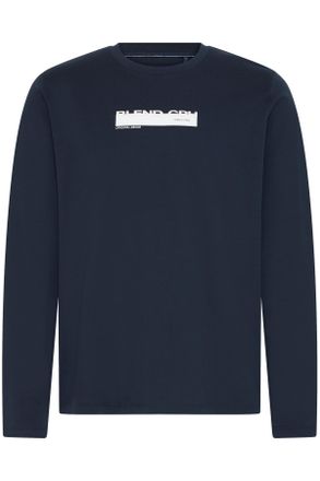 Blend Langarmshirt BLEND BHKEMUEL GRAPHIC L/S TEE, Herren, Gr. XXL, salute, Single Jersey, Obermaterial: 100% Baumwolle, bedruckt, regular fit normal, Rundh