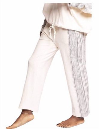 Eva Franco Stripe Chia Jogger Pants In White