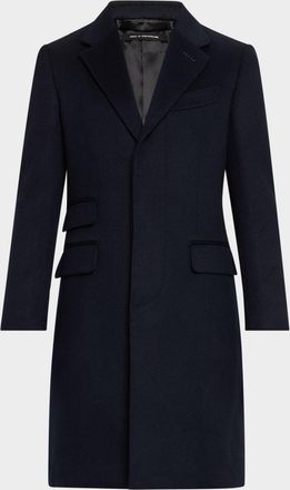Tom Ford Mens Tailored Wool-Cashmere Topcoat
