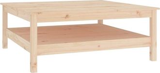 vidaXL Mesa de centro de madera maciza de pino 100x100x40 cm Vidaxl