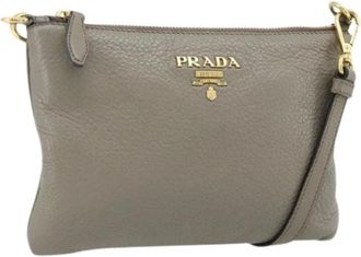 Prada Pre-owned Cross Body Bags, female, Gray, Size: ONE SIZE Pre-owned Vintage Shoulder Bag