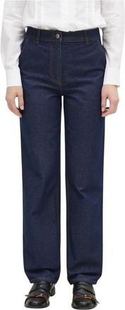 Maison Kitsun&eacute; Straight Jeans - Dames - Regular Fit Jeans - Blauw - W27 - Denim - Jeans