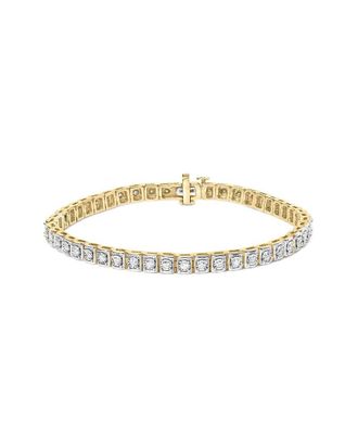 House of Brilliance Haus Of Brilliance 10K Over Silver 1.00 Ct. Tw. Diamond Tennis Bracelet
