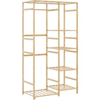 vidaXL Appendiabiti con Ripiani 100x50x184,5 cm in Bambù - Vidaxl