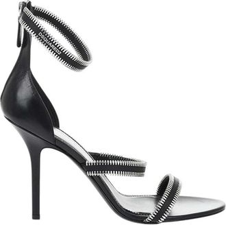 Dsquared2 Black Leather Ankle Strap Heels