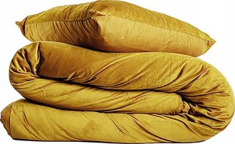 Douceur d'Int&eacute;rieur Douceur-dinterieur Colecci&oacute;n Ocre Juego De Cama Terciopelo Ocre