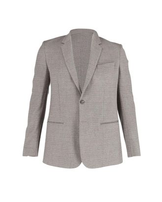 Maison Margiela Maison Margiela Enkele-Knoop Jas in Grijs Wol