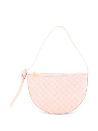 Bottega Veneta Sunrise Intrecciato Leather Mini shoulder bag - Pink