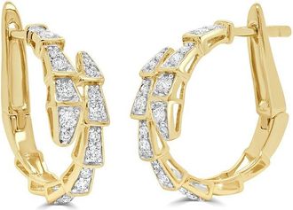 Sabrina Designs 14K 0.30 Ct. Tw. Diamond Hoop Earrings