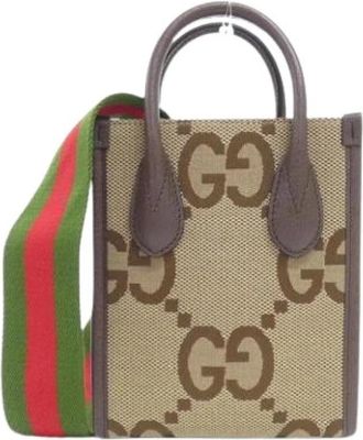Gucci Pre-owned Vintage Canvas Mini Bag - Dames - Vintage Mini Tas - Veelkleurig - ONE Size - Leer - Vintage