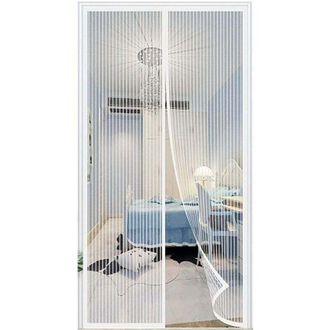 OEM Mosquitera Magn&eacute;tica De 120x210 Cm, No Requiere Taladrar, Mosquitera Blanca Con Tira Adhesiva Y Malla Ultrafina -crezuo