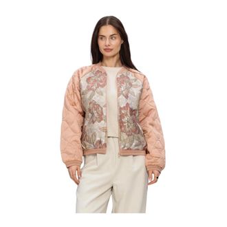 Summum Jacket Rose Jacquard Mix - Dames - Jassen - Roze - Maat: M Katoen