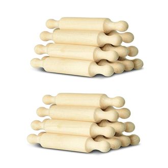 OEM 20 Rodillos De Madera, 15 Cm De Largo, Rodillo De Cocina, Rodillo Peque&ntilde;o De Madera Para Masa Para Ni&ntilde;os, Pasteles De Fondant