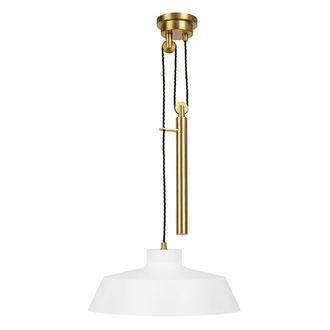 Loops 1 Bulb Ceiling Pendant Light Fitting Matte White LED E27 60W Bulb
