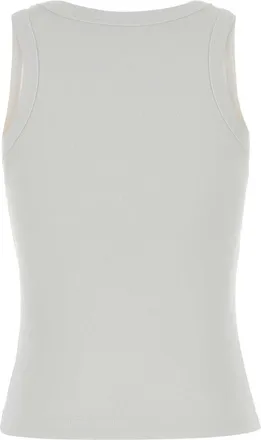 Kenzo Womens Boke Tank Top White Cotton Elastane Sweater