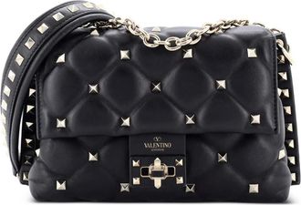 Valentino Garavani Candystud Leather Small crossbody bag - Black