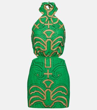 Johanna Ortiz Printed cotton minidress