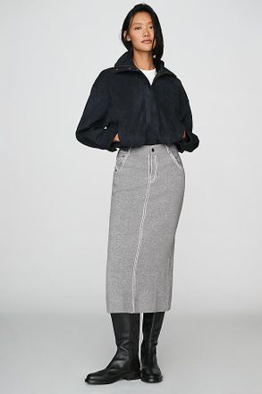 BERENICE 100% Wool Knit Midi Pencil Skirt