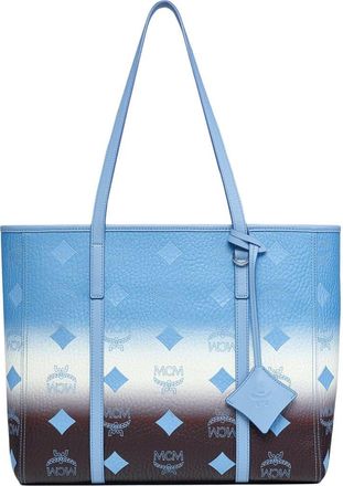 MCM Medium Toni Top-Zip Shopper in Gradation Visetos in Della Robbia Blue at Nordstrom