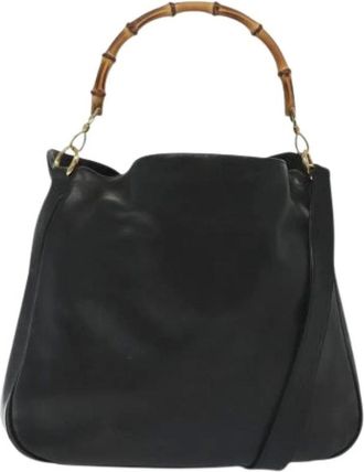 Gucci Pre-owned Shoulder Bags, female, Black, Size: ONE SIZE Pre-owned Leather gucci-bags