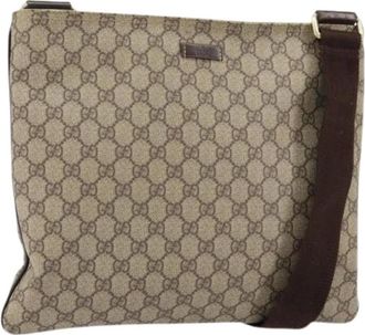 Gucci Vintage, unisex, Beige, ONE Size, Pre-owned Vintage Canvas Cross Body Bag