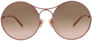 Chlo&eacute; 58mm Round Sunglasses in Pink Pink Brown at Nordstrom Rack