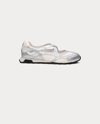 Ash Womens Kore Low Profile X-Band Sneaker In Silver/white